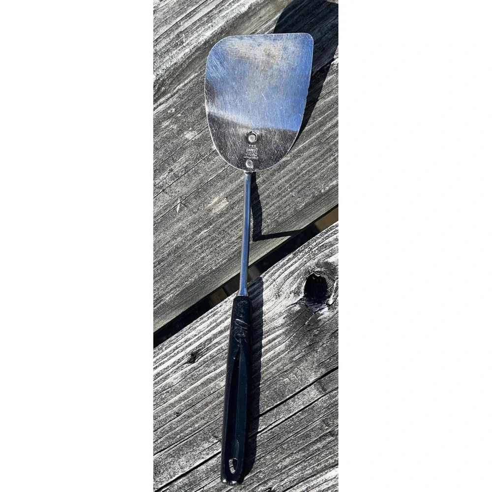 Vintage Ekco USA Chromium Plated Stainless Steel Angled Spatula Flipper 10.5